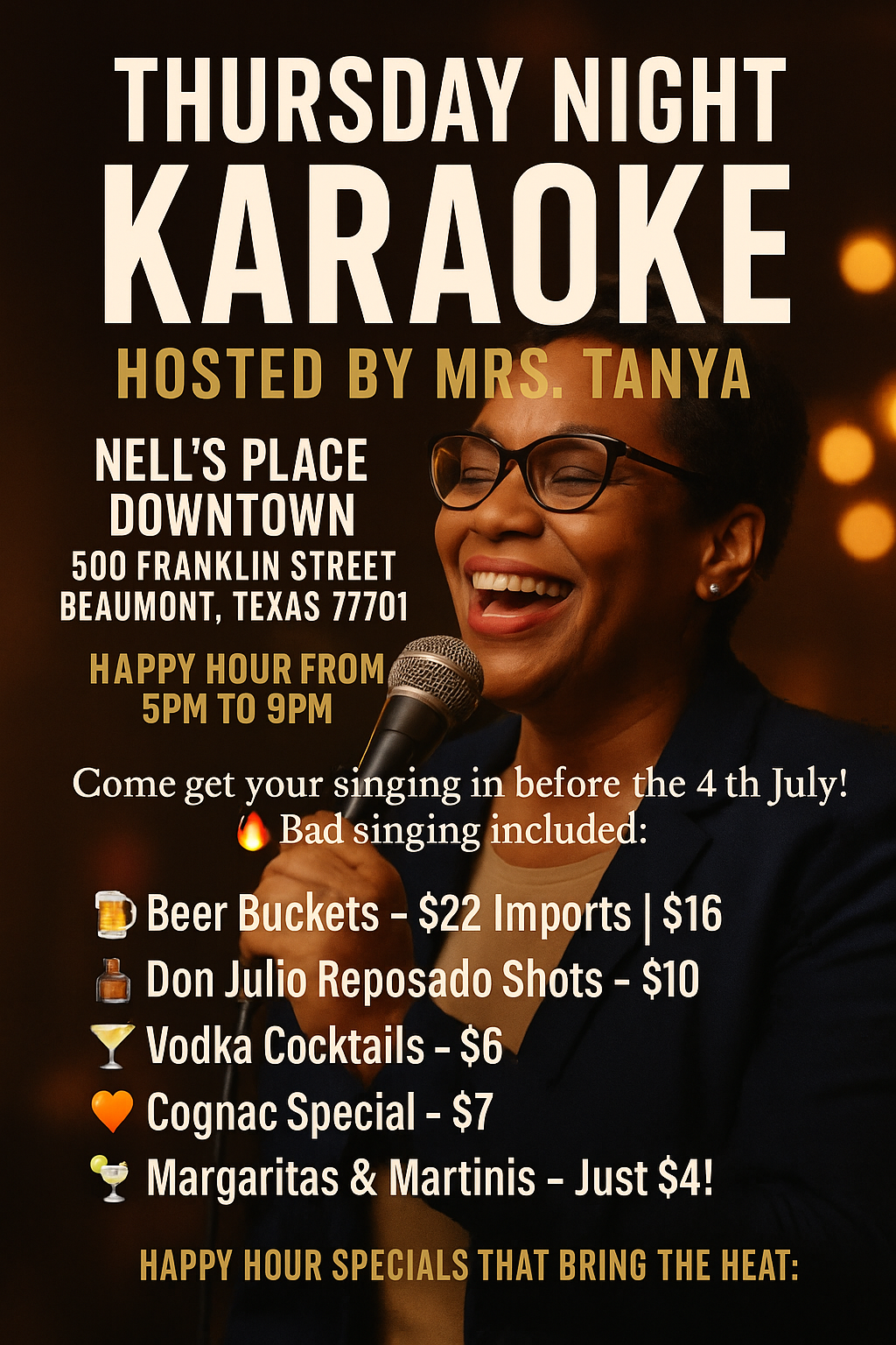 Karaoke Thursaday Hosted Mrs Tanya