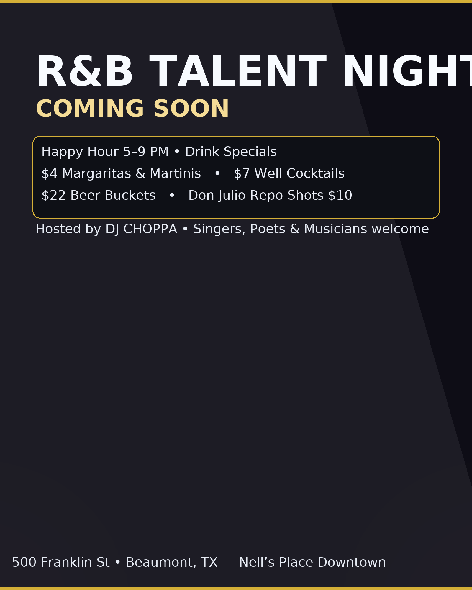 R&B Talent Night — Coming Soon